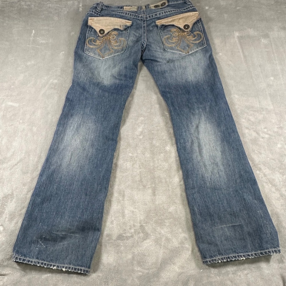 Affliction Los Angeles Cooper Relaxed Fit Jeans Mens 36x34 Blue Distressed Y2K - Picture 2 of 16